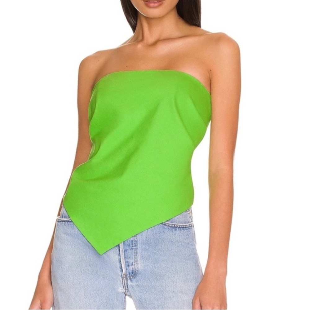 L’Academie Darragh Top in Lime Green